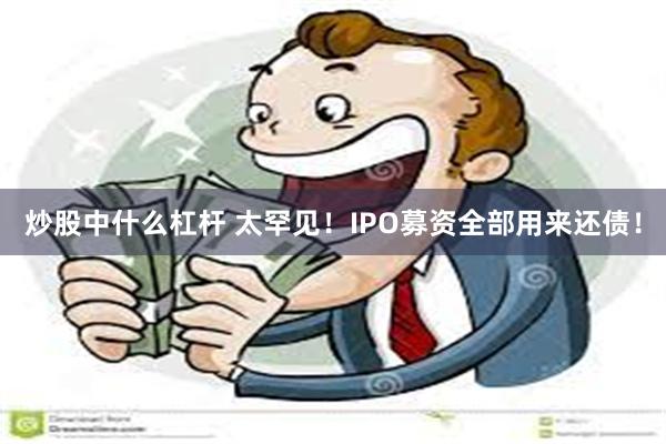 炒股中什么杠杆 太罕见！IPO募资全部用来还债！